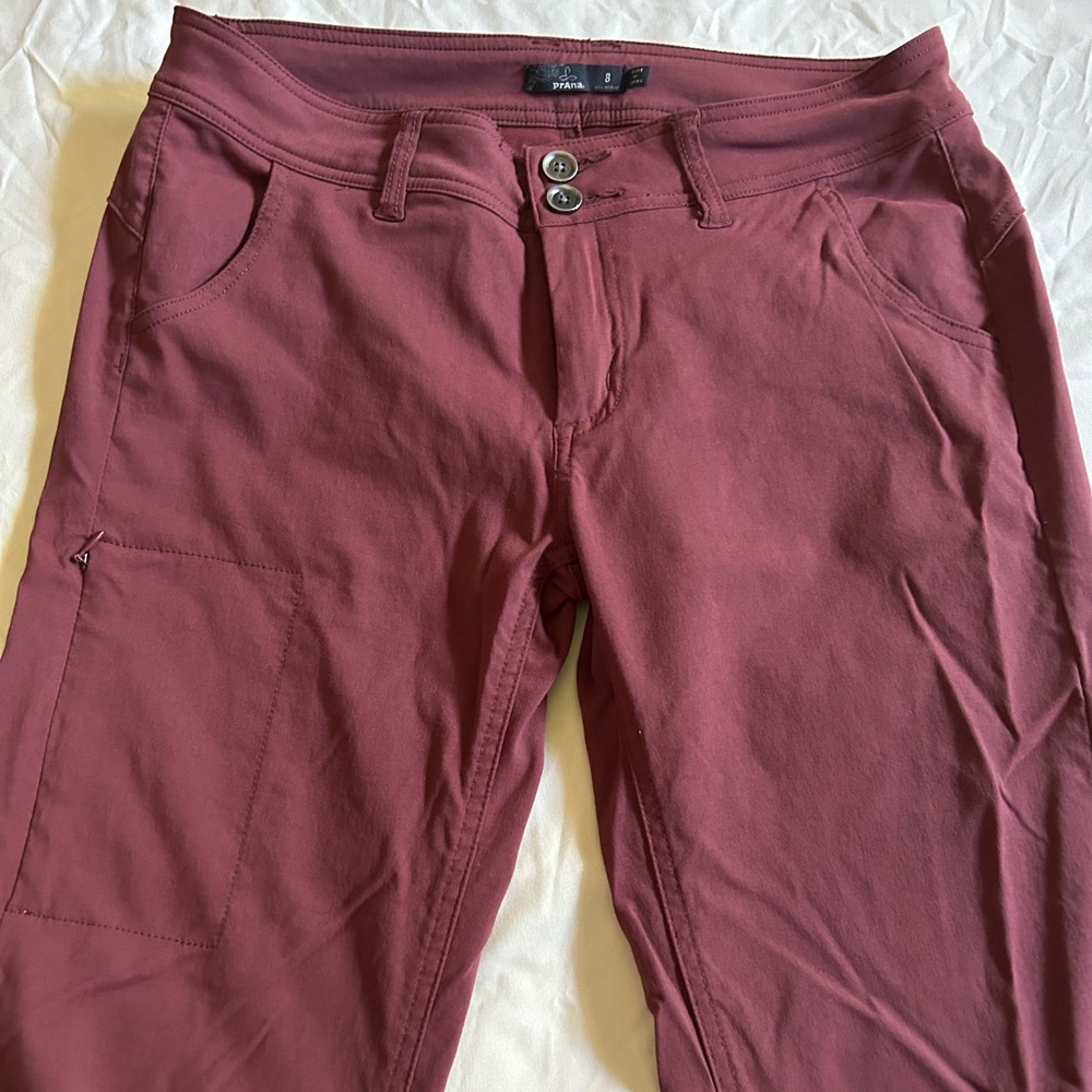 Prana Women's Boot Cut Pants in Burgundy
